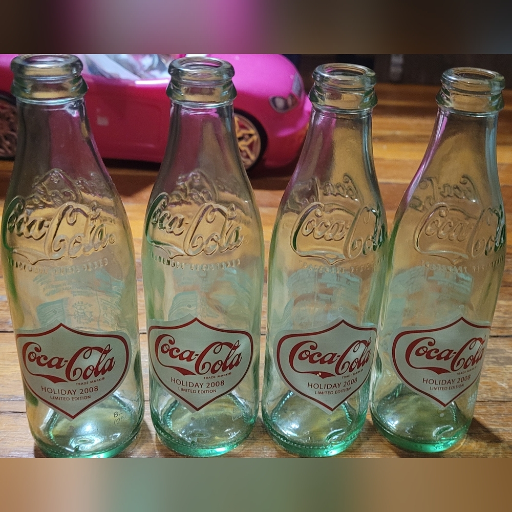 Vintage style coca-cola bottles